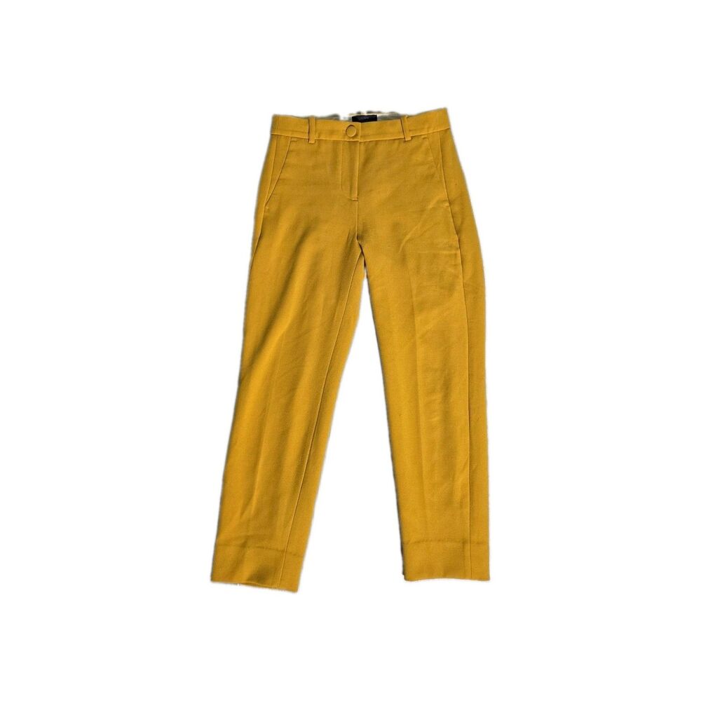J.Crew High Rise Cameron Pants 2P Mustard Yellow Gold Stretch Slim Ankle GUC